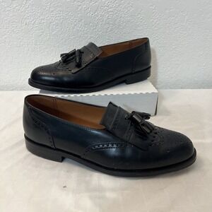 NUNN BUSH DRESS FLEX LOAFERS Brogue Tassel BLACK LEATHER MENS SHOES 9D 73203